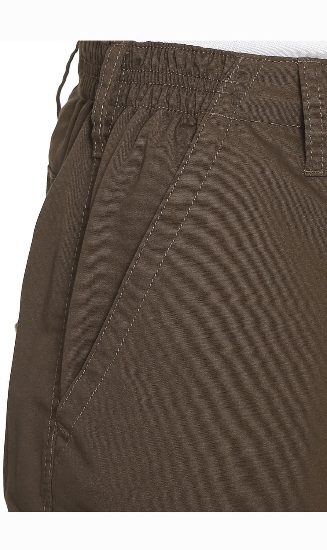 Men's Elastic Waist Cargo Shorts with Multi-Pocket Utility Design