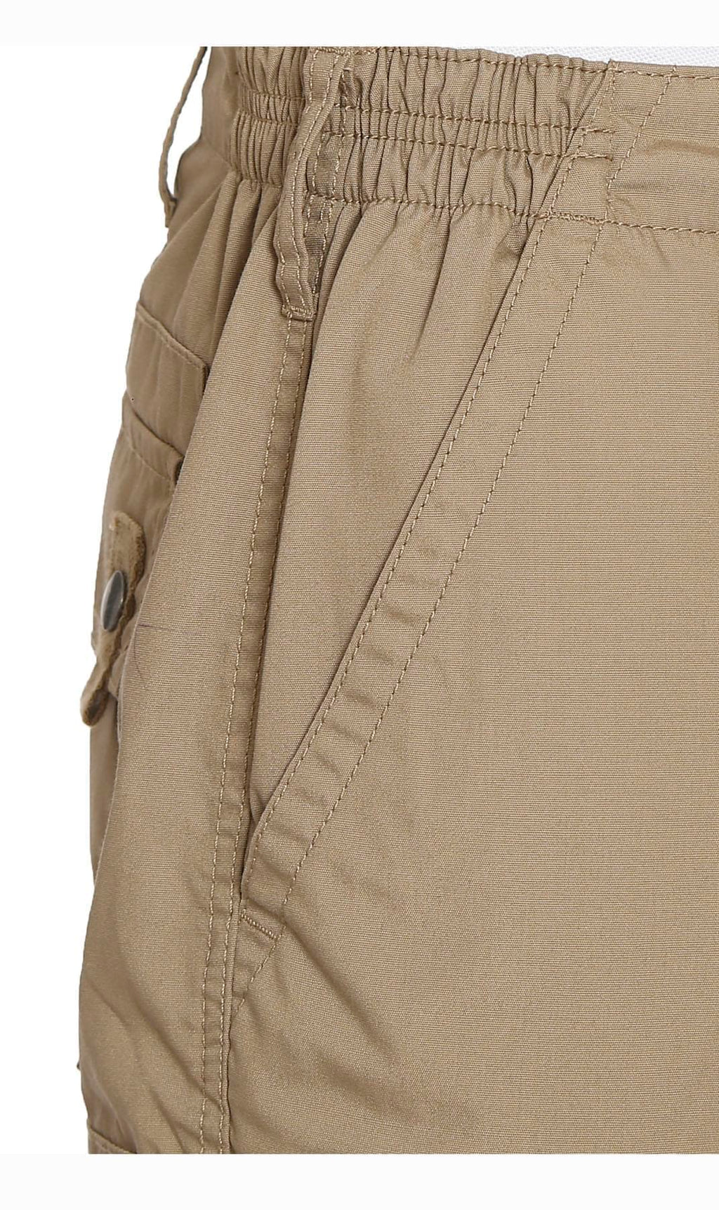 Men's Elastic Waist Cargo Shorts with Multi-Pocket Utility Design