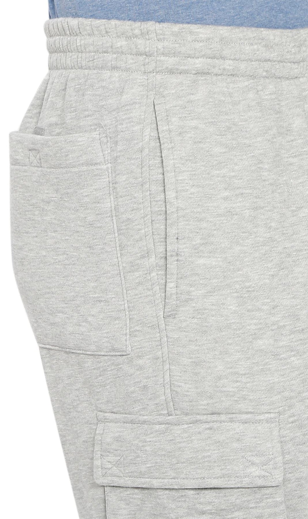 Men's Brushed Fleece Cargo Pants with Drawstring Waist