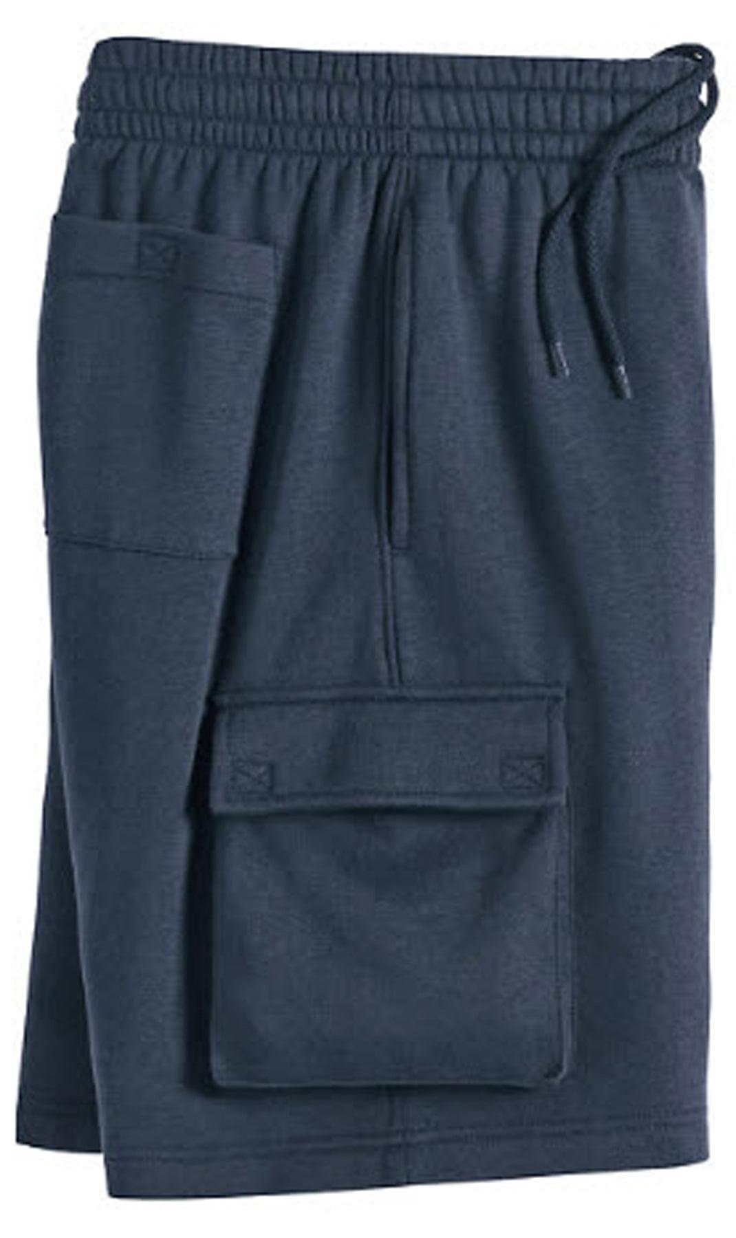 Men's Fleece Cargo Shorts – Relaxed Fit Elastic Waist Utility
