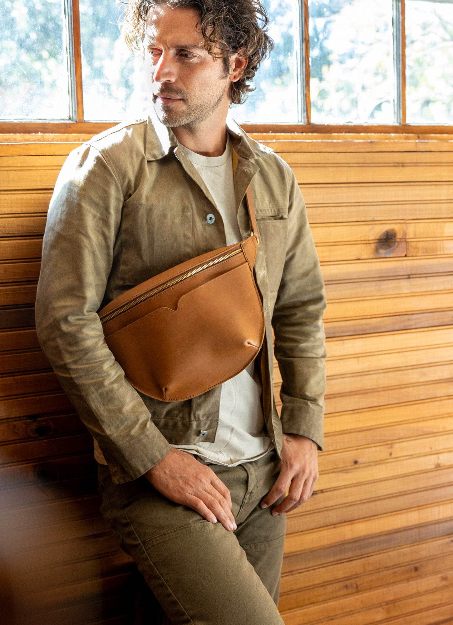 Leather Sling Bag XL for Everyday Adventures