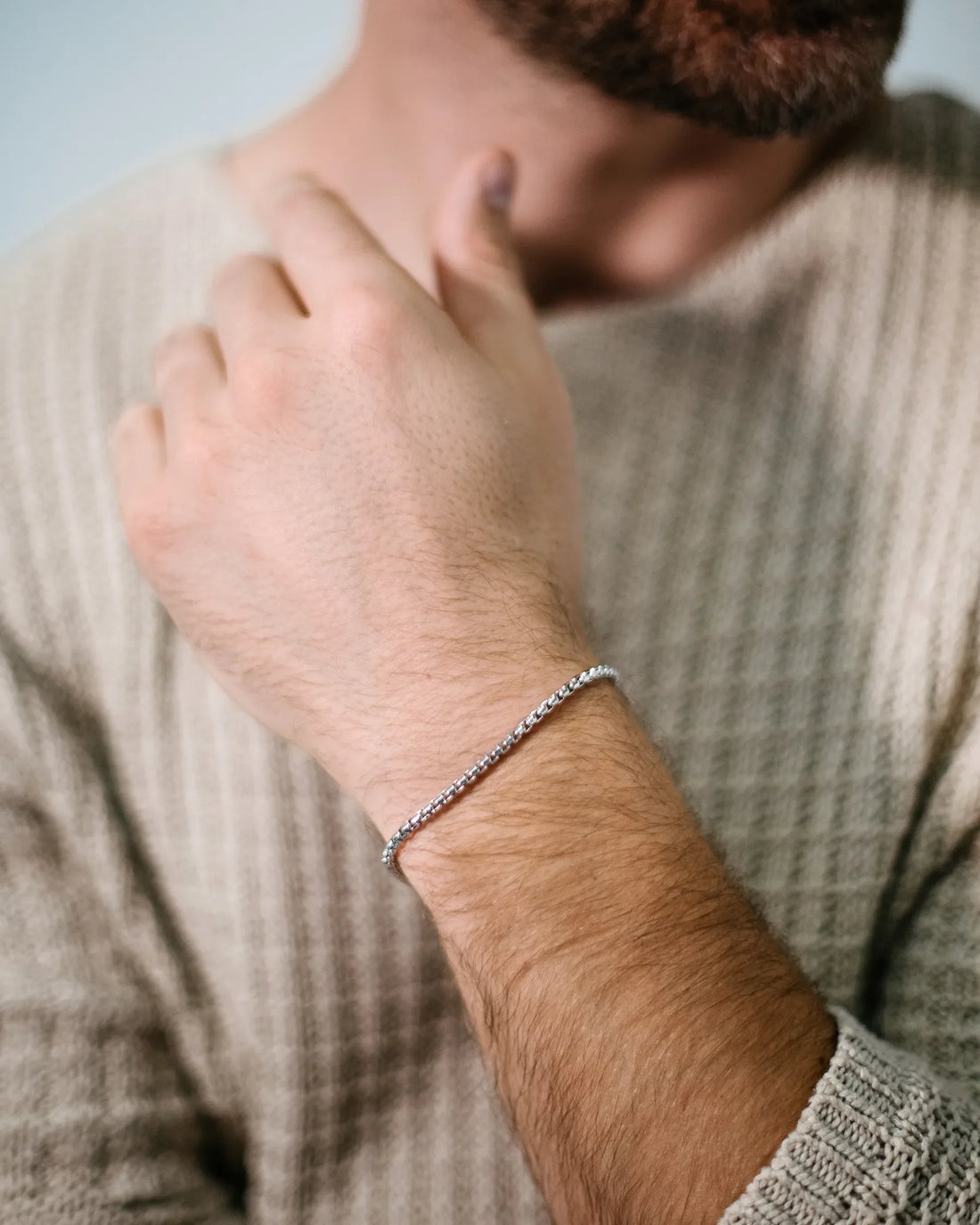 3mm Box Chain Bracelet in Polished 925 Sterling Silver