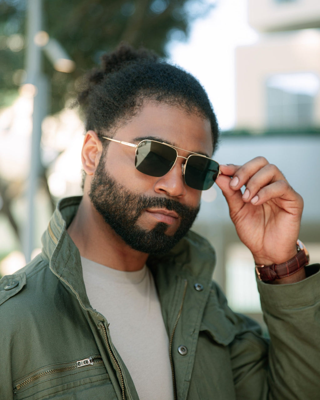 The Marshall Navigator Sunglasses in Gold Finish
