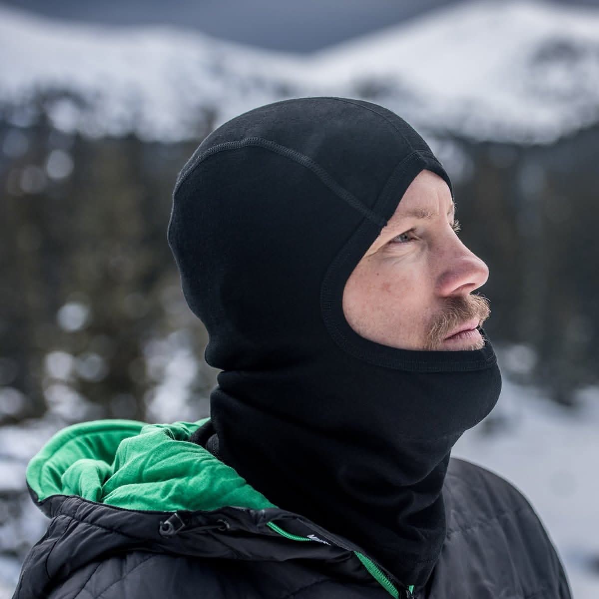 Midweight Merino Wool Balaclava Ski Mask for Winter Sports