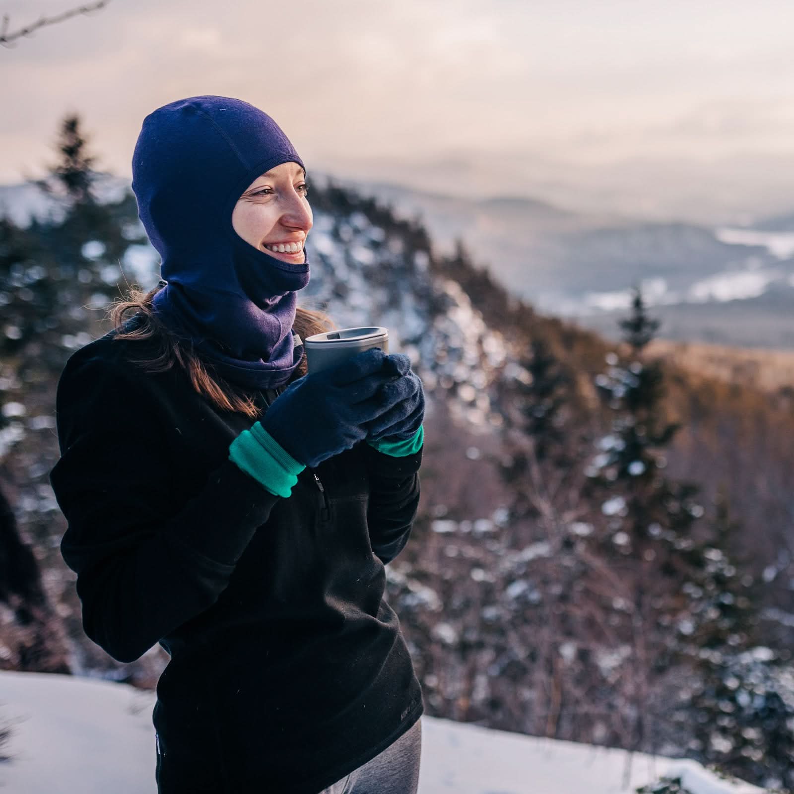 Midweight Merino Wool Balaclava Ski Mask for Winter Sports