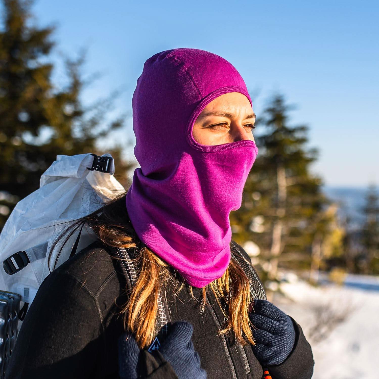 Midweight Merino Wool Balaclava Ski Mask for Winter Sports
