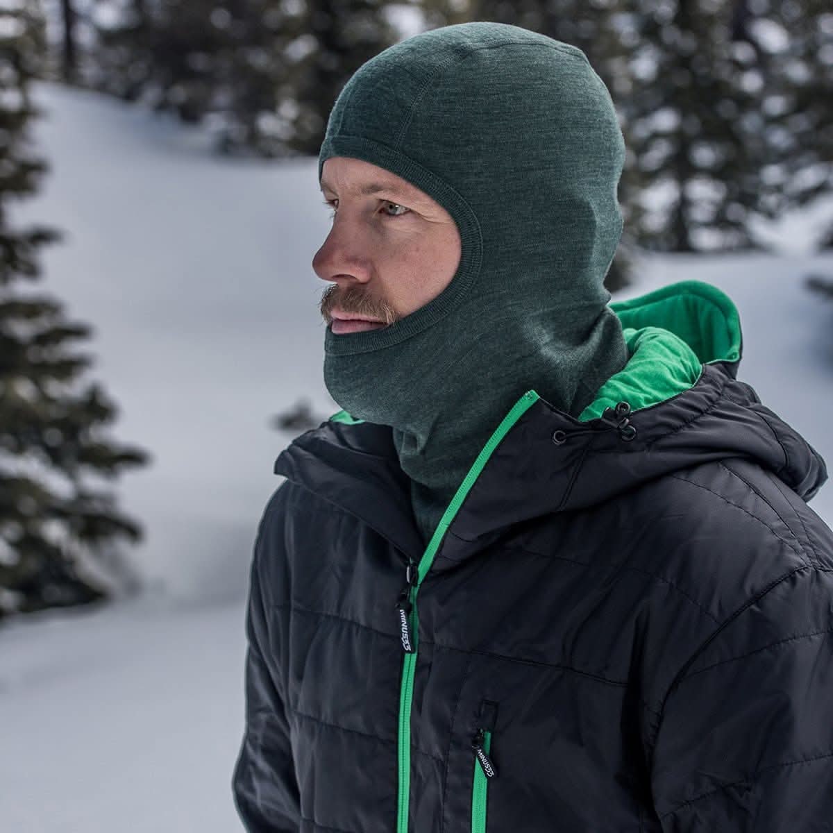 Midweight Merino Wool Balaclava Ski Mask for Winter Sports
