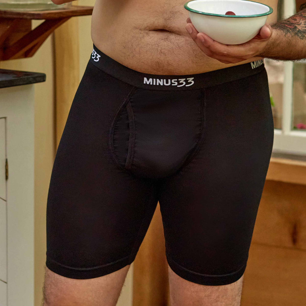 Men's Microweight Merino Wool Pouch Boxer Briefs - Athletic Fit