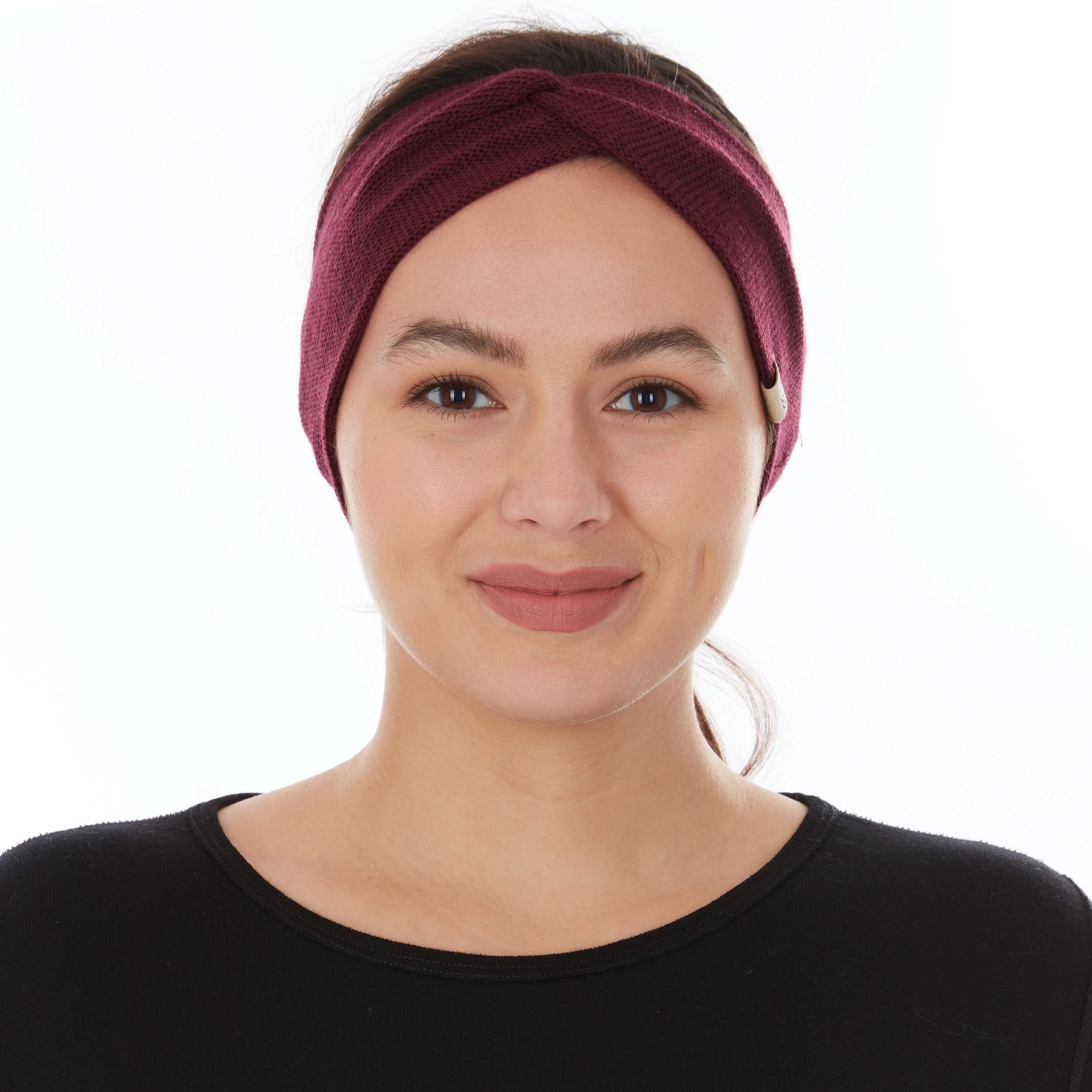 Merino Wool Twist Knit Headband for Winter and Outdoor Sport
