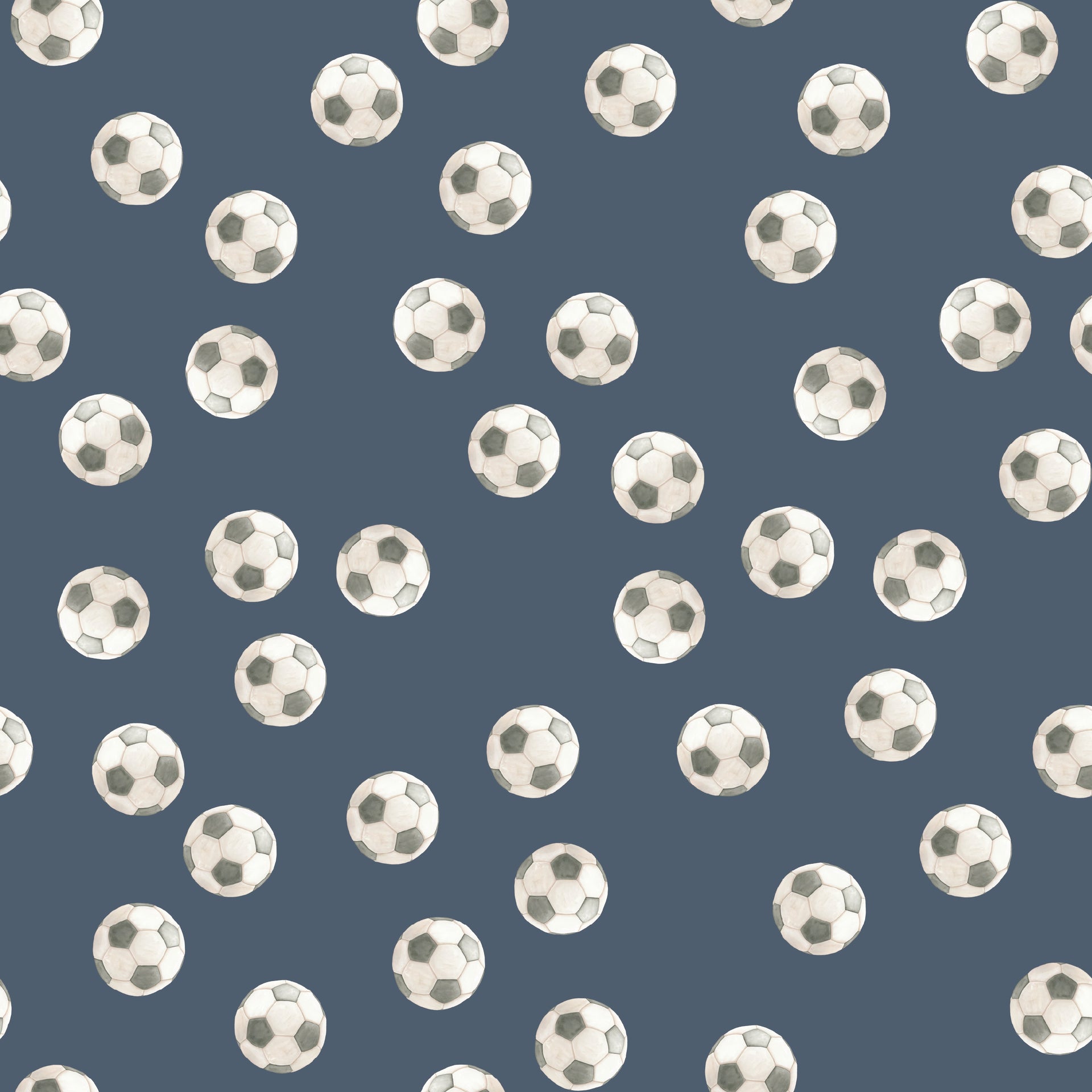 Messi Geometric Removable Wallpaper - Playful Green and Blue Print