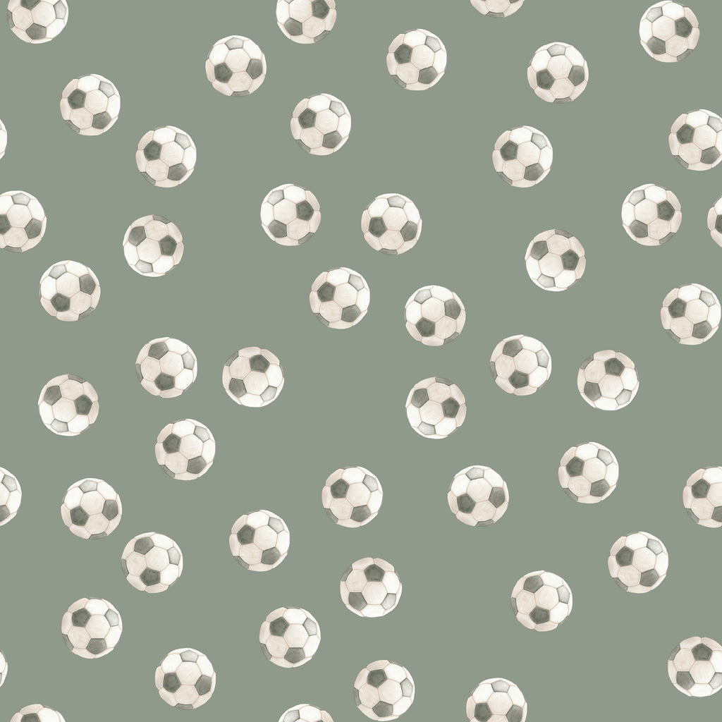 Messi Geometric Removable Wallpaper - Playful Green and Blue Print