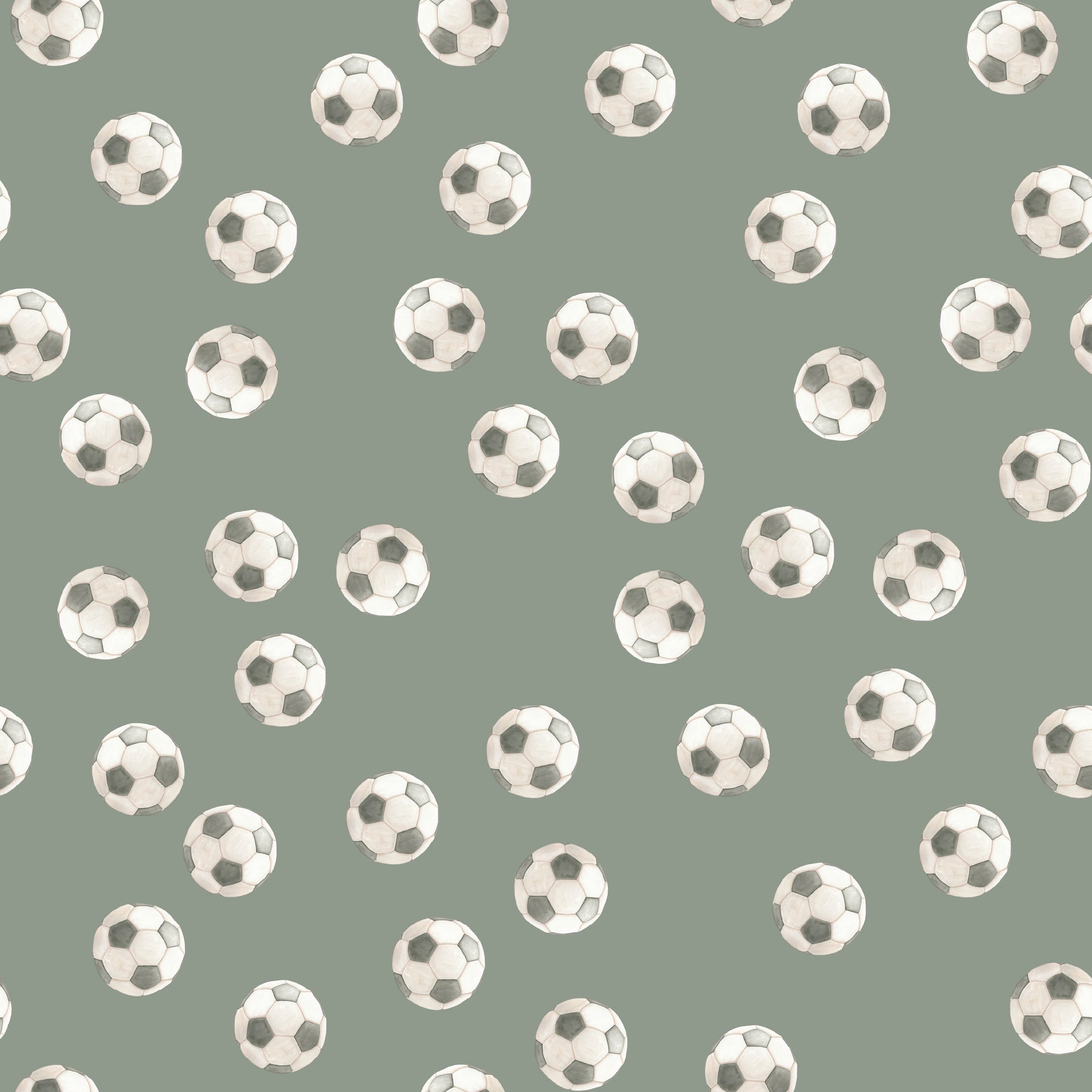 Messi Geometric Removable Wallpaper - Playful Green and Blue Print