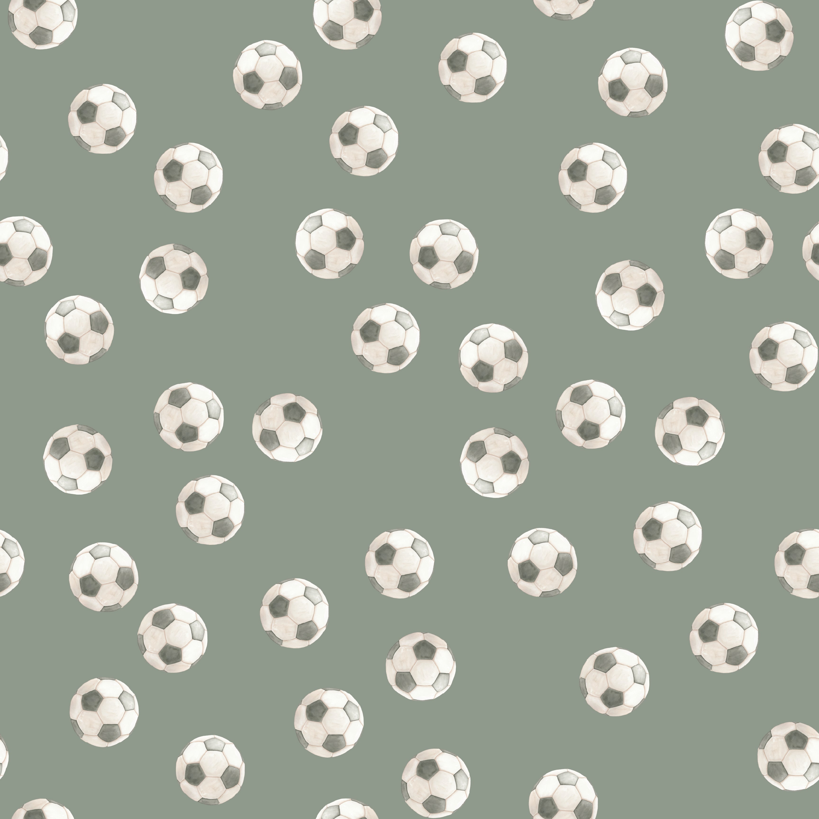 Messi Geometric Removable Wallpaper - Playful Green and Blue Print