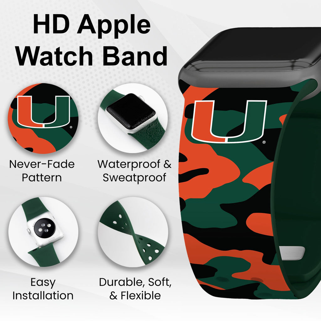 Miami Hurricanes HD Apple Watch Band