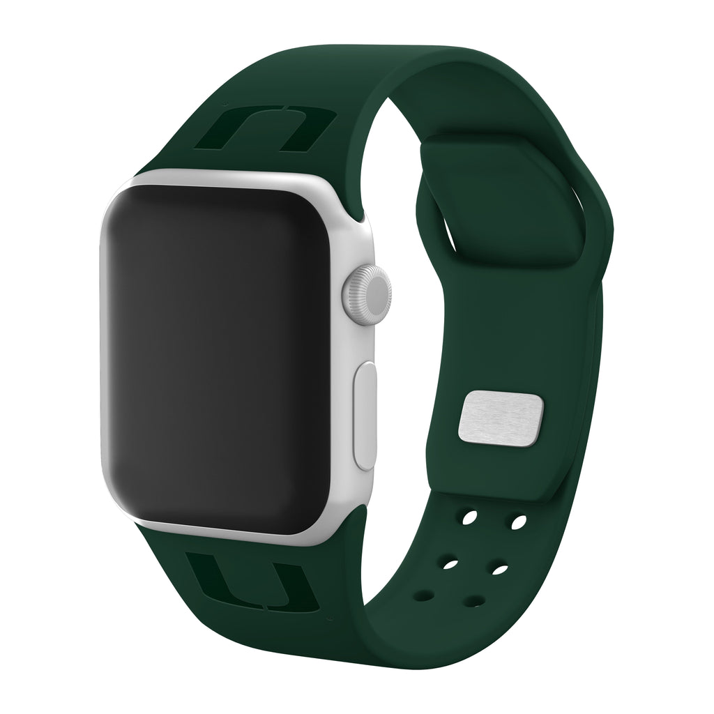 Miami Hurricanes Engraved Silicone Apple Watch Band