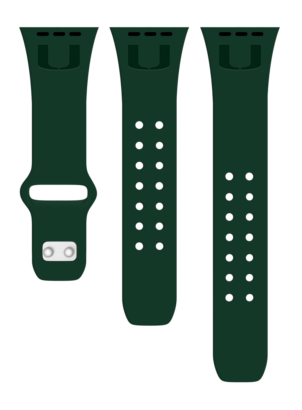 Miami Hurricanes Engraved Silicone Apple Watch Band