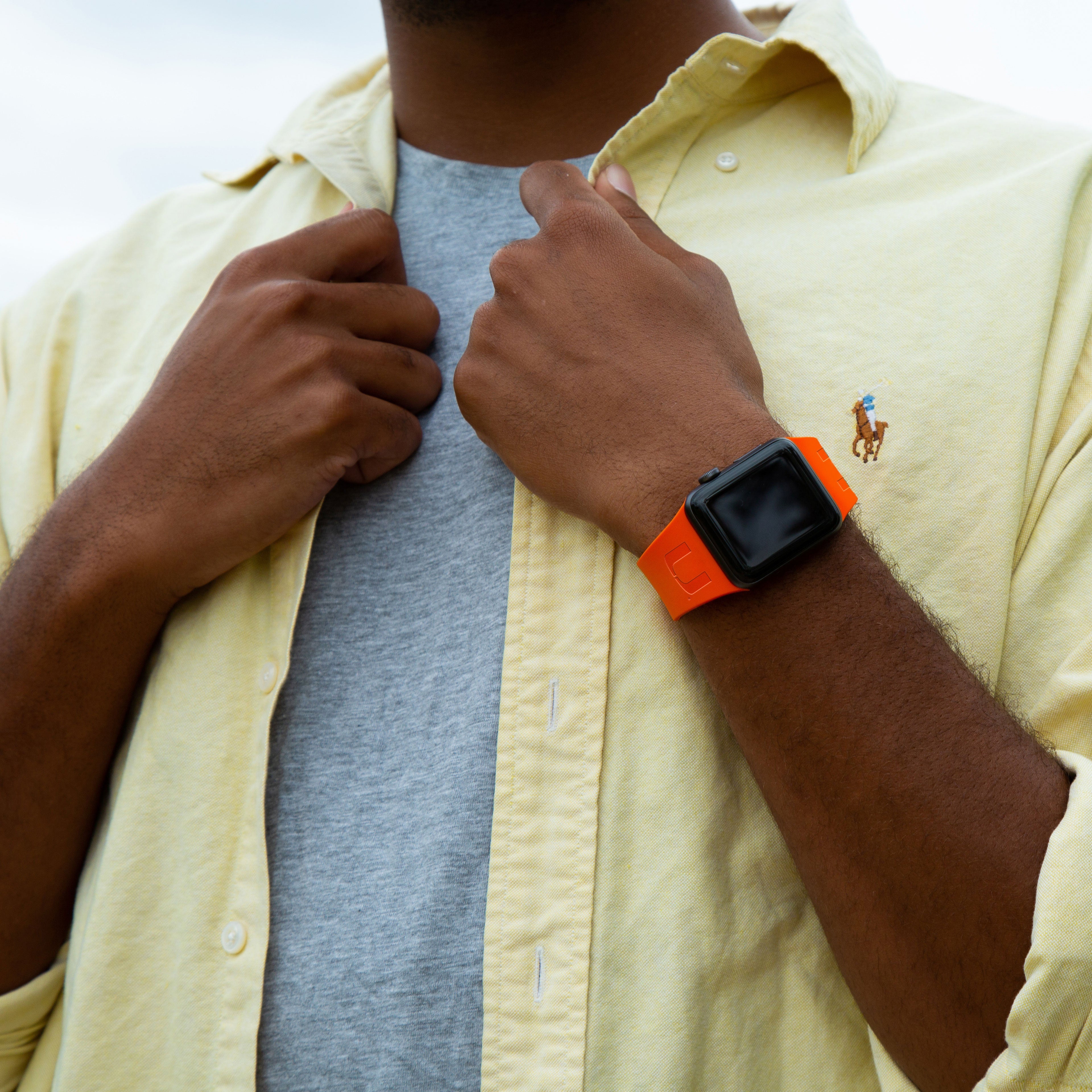 Miami Hurricanes Engraved Silicone Apple Watch Band