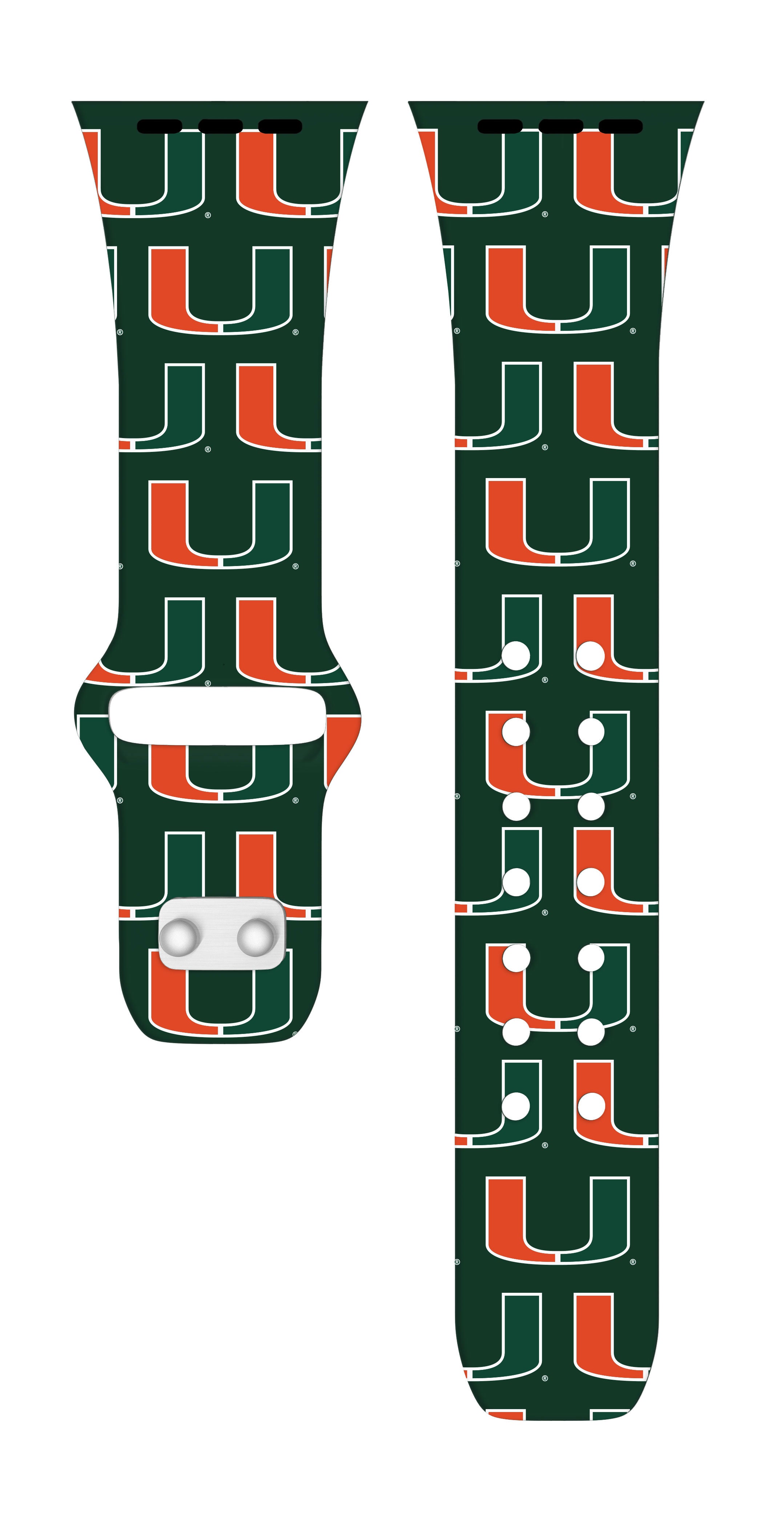 Miami Hurricanes HD Apple Watch Band