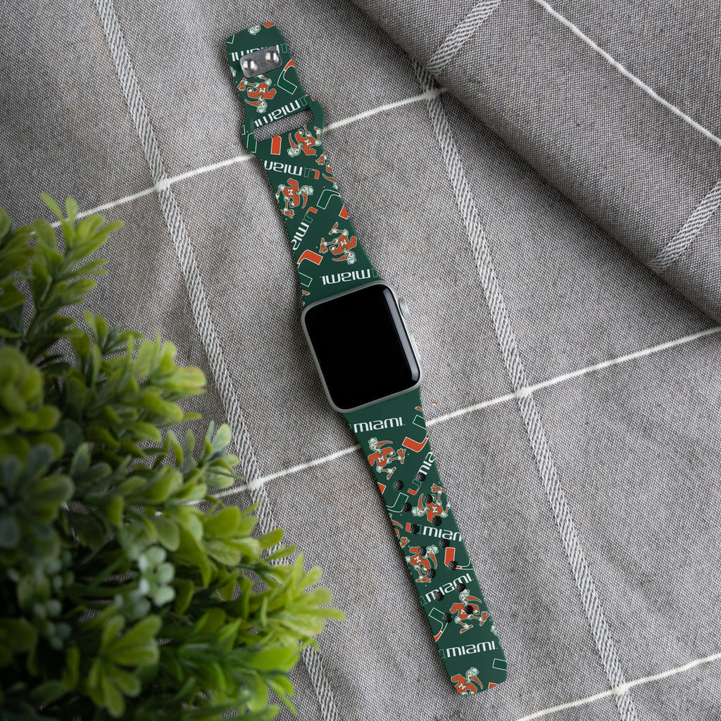 Miami Hurricanes HD Apple Watch Band