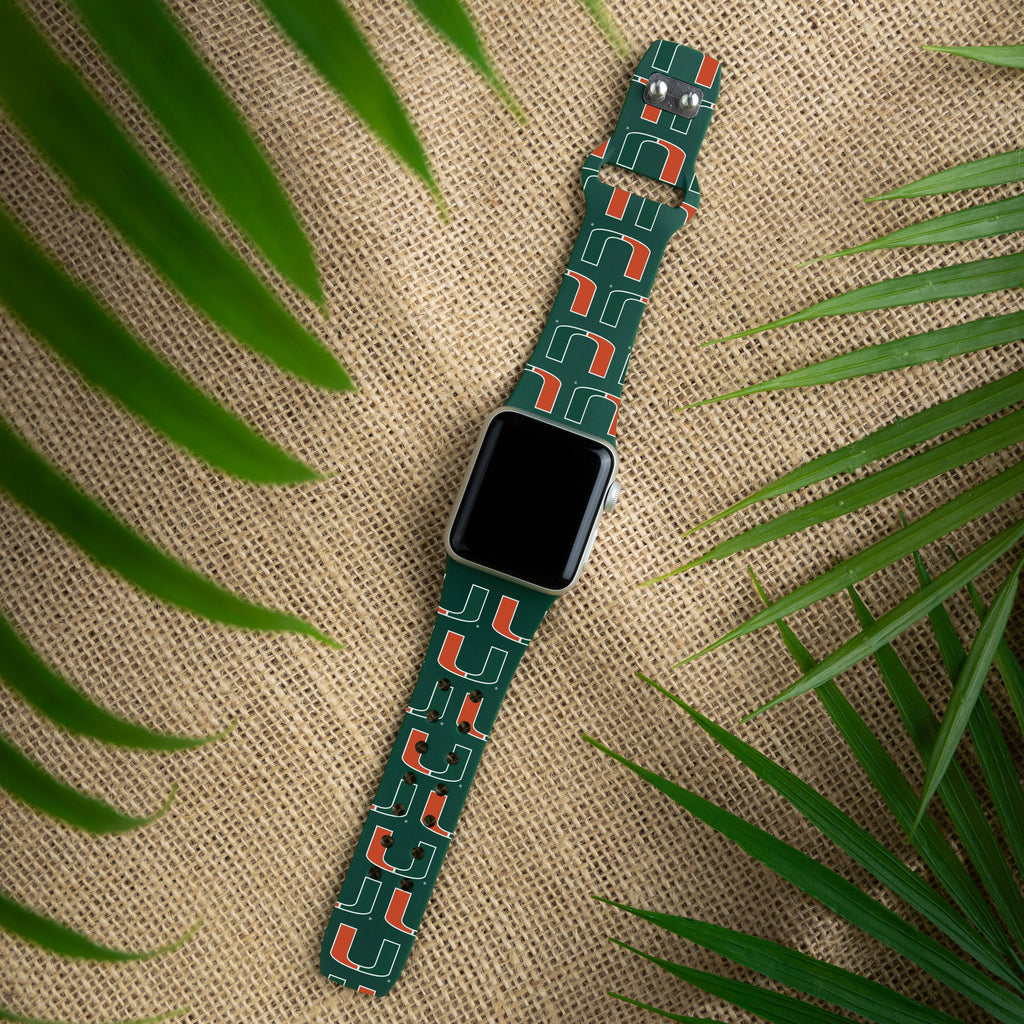 Miami Hurricanes HD Apple Watch Band