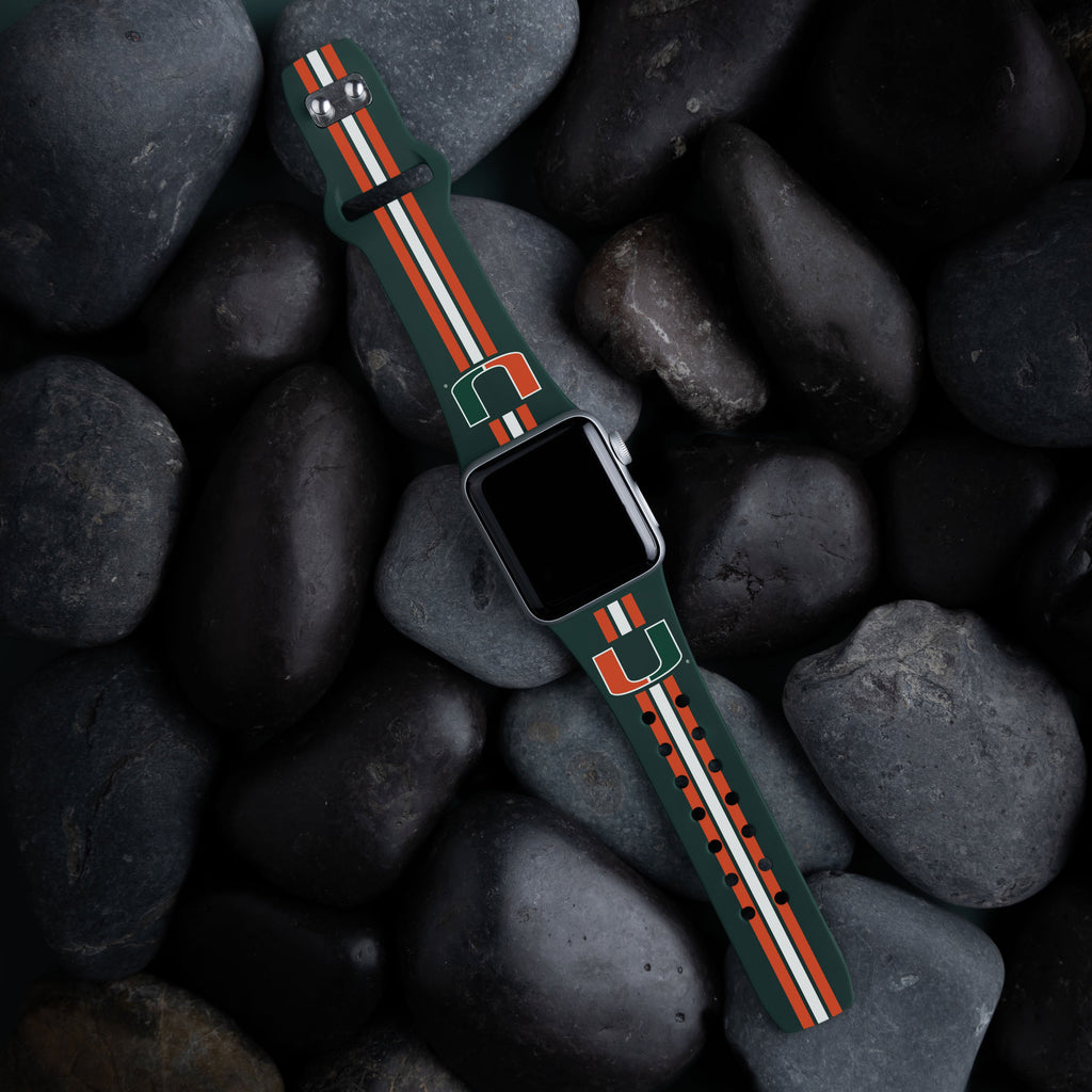 Miami Hurricanes HD Apple Watch Band