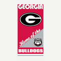 Georgia Bulldogs Beach Towel Red and Gray Team Logo Print