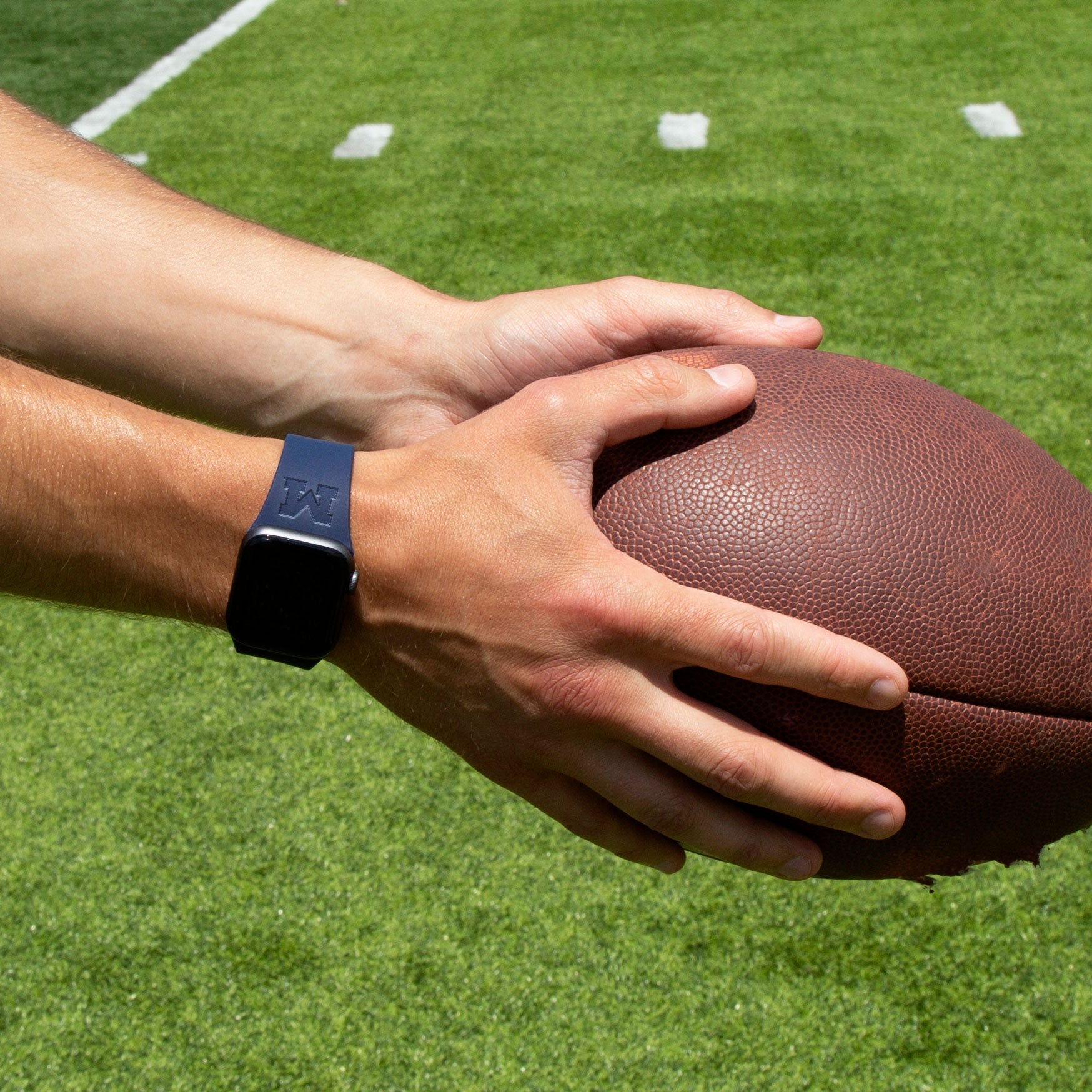 Michigan Wolverines Engraved Silicone Apple Watch Band - Sport Fit