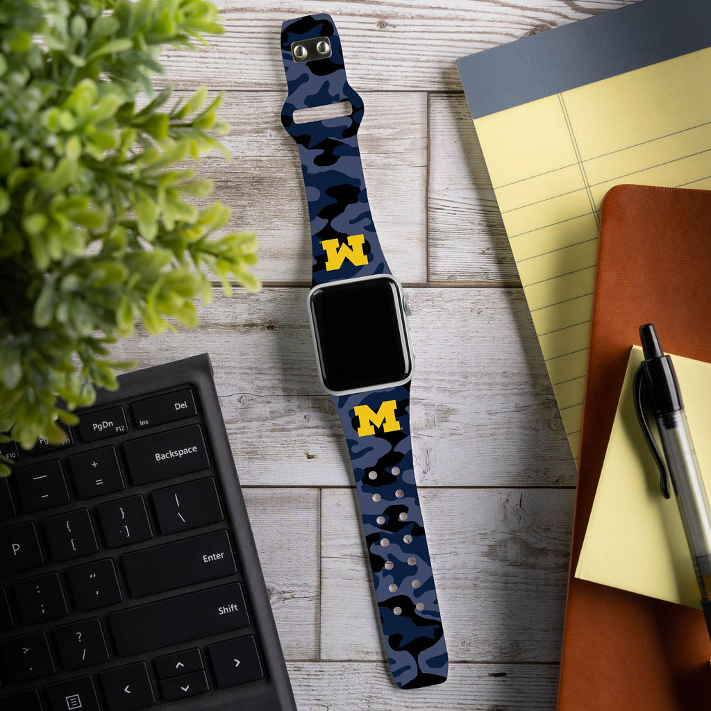Michigan Wolverines HD Apple Watch Band for Series 1-10 & Ultra