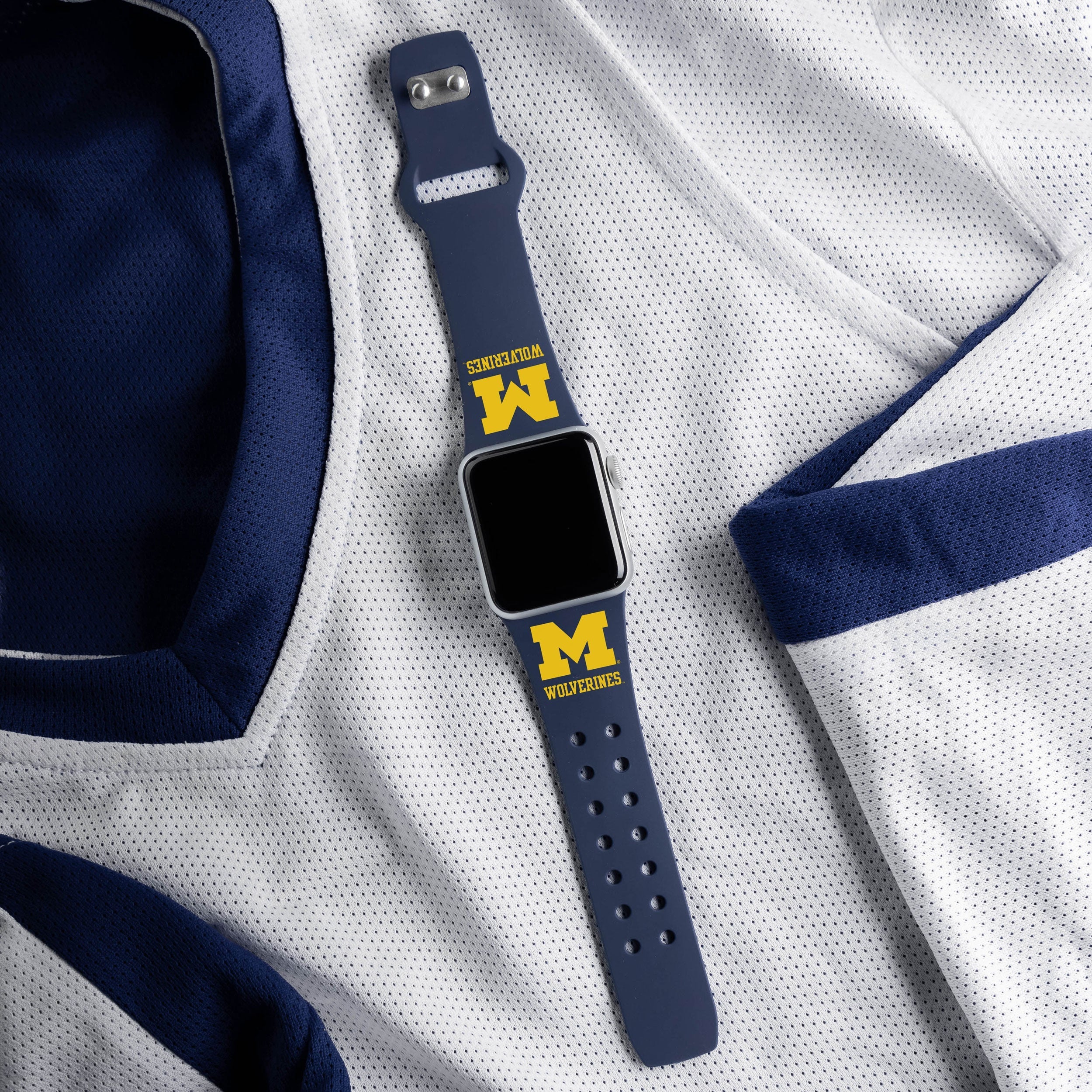 Michigan Wolverines HD Apple Watch Band for Series 1-10 & Ultra