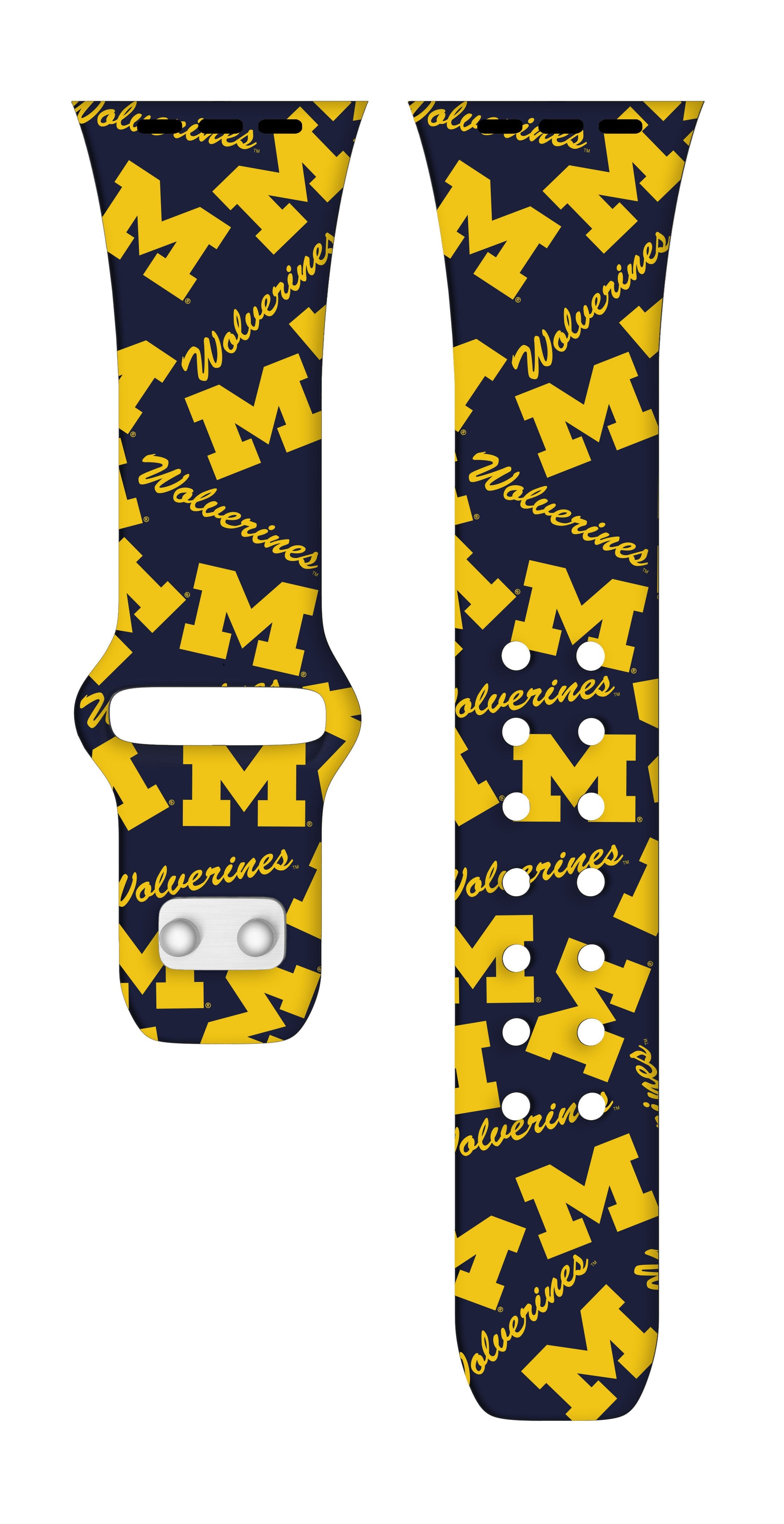 Michigan Wolverines HD Apple Watch Band for Series 1-10 & Ultra