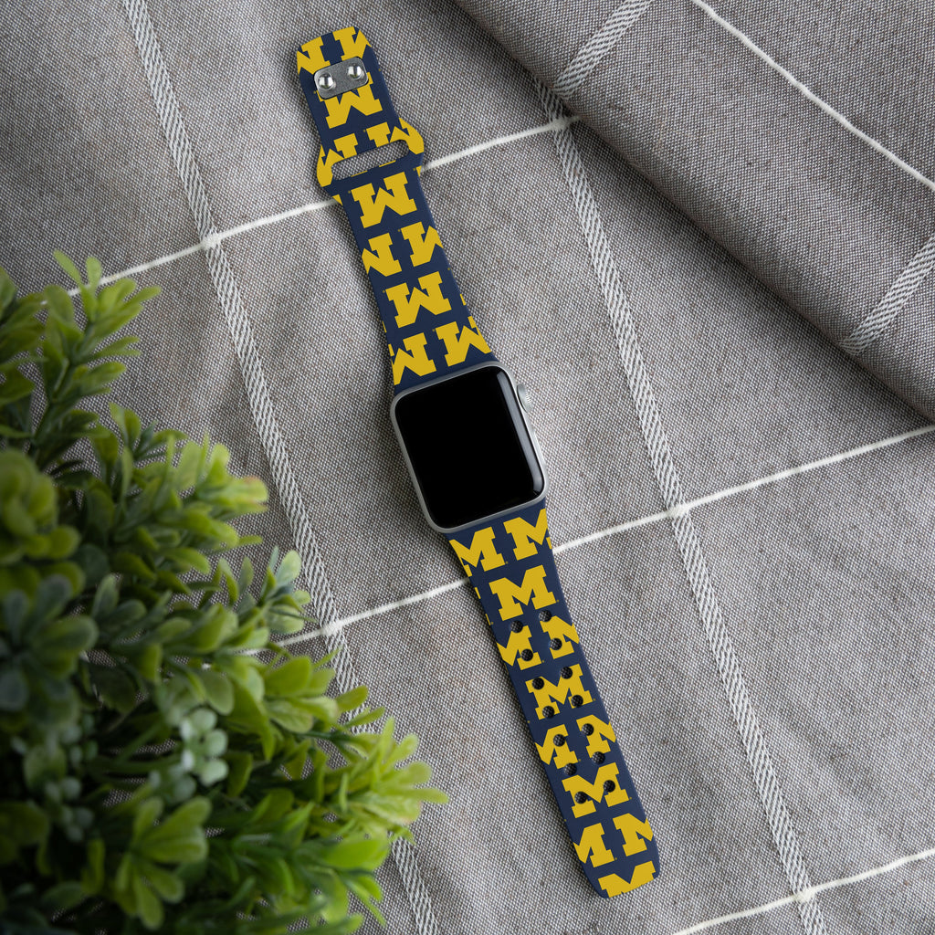 Michigan Wolverines HD Apple Watch Band for Series 1-10 & Ultra