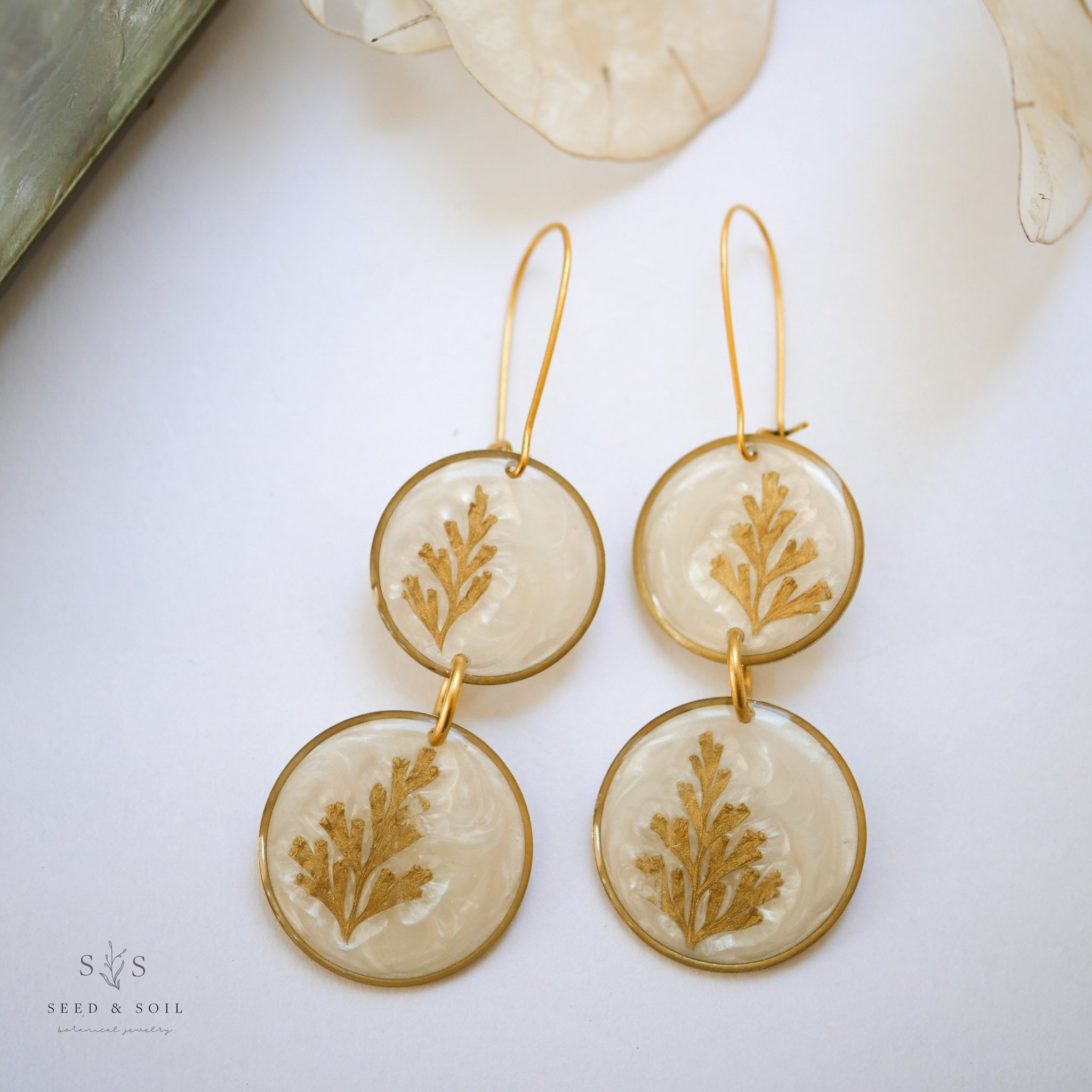 Midas Boho Babe Gold Fern Earrings