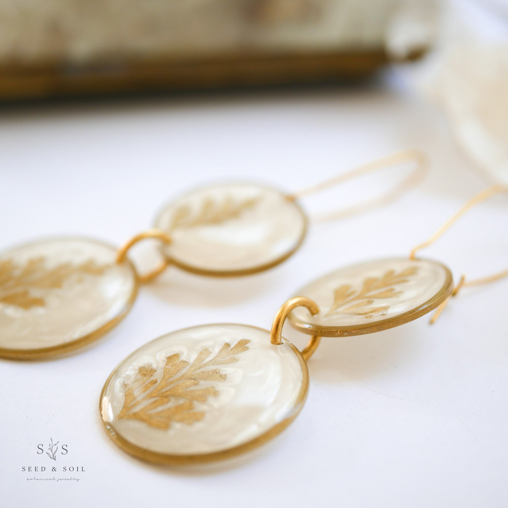 Midas Boho Babe Gold Fern Earrings