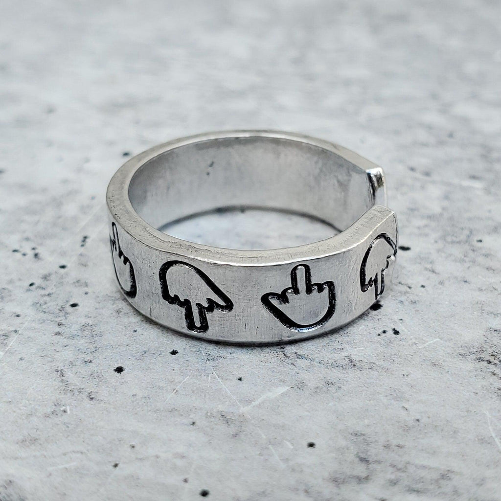 Middle Finger THIN Band Ring