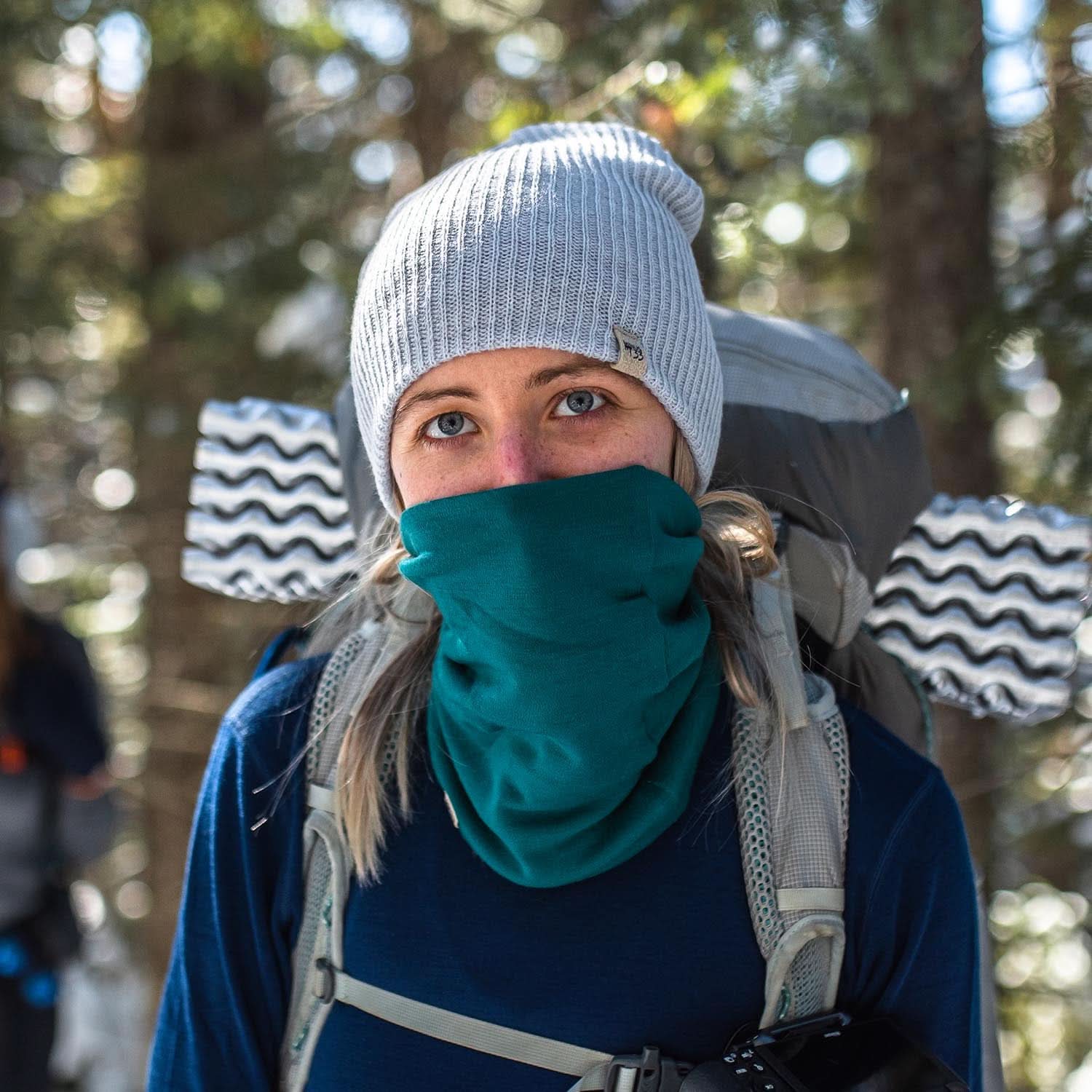 Midweight Merino Wool Neck Gaiter for Hiking and Winter Sports