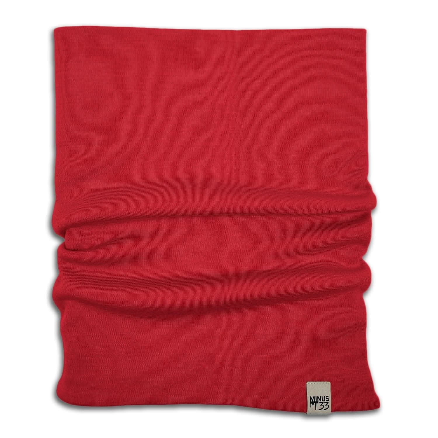 Unisex midweight merino wool neck gaiter in solid color for outdoor activities