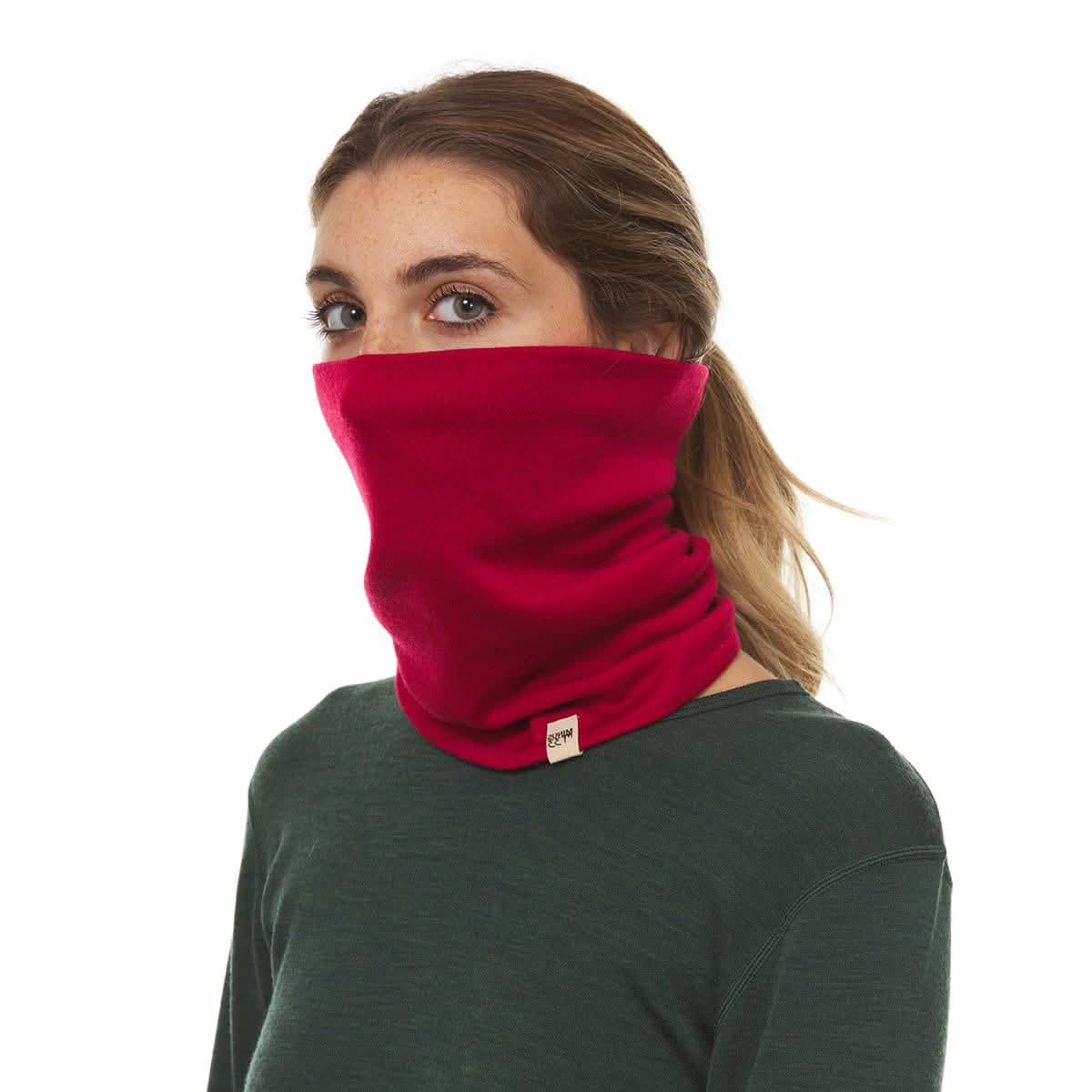 Midweight Merino Wool Neck Gaiter for Hiking and Winter Sports