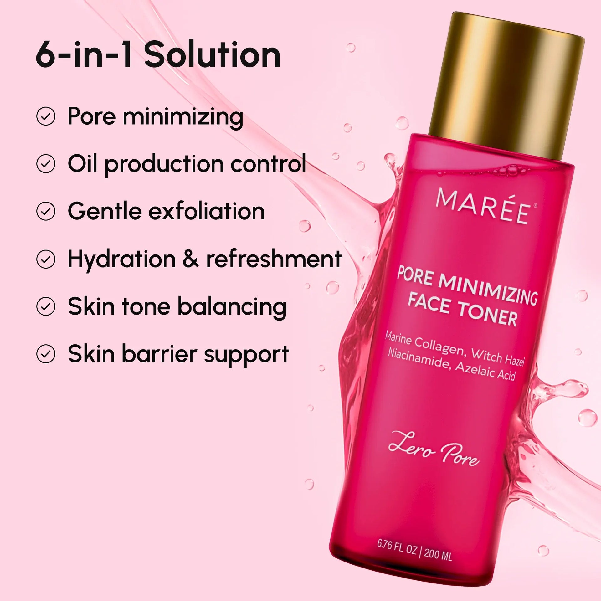 Pore Minimizing Face Toner with Niacinamide and Witch Hazel - Image 3