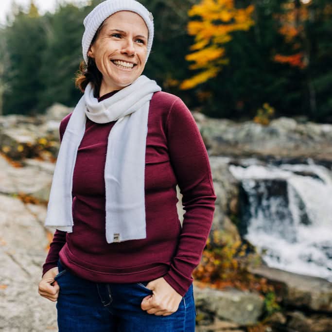 Women's Midweight 100% Merino Wool Turtleneck Long Sleeve Top