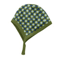 Print Aviator Hat in Moss Gingham