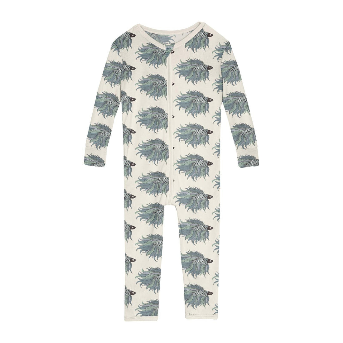 Print Convertible Sleeper with Zipper in Natural Rainbow Fish