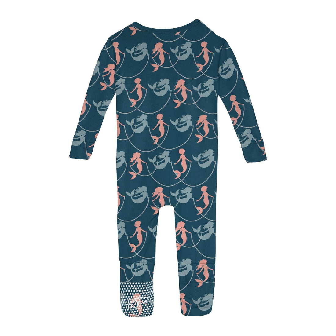 Print Convertible Sleeper with Zipper in Peacock Mermaids & Pearls