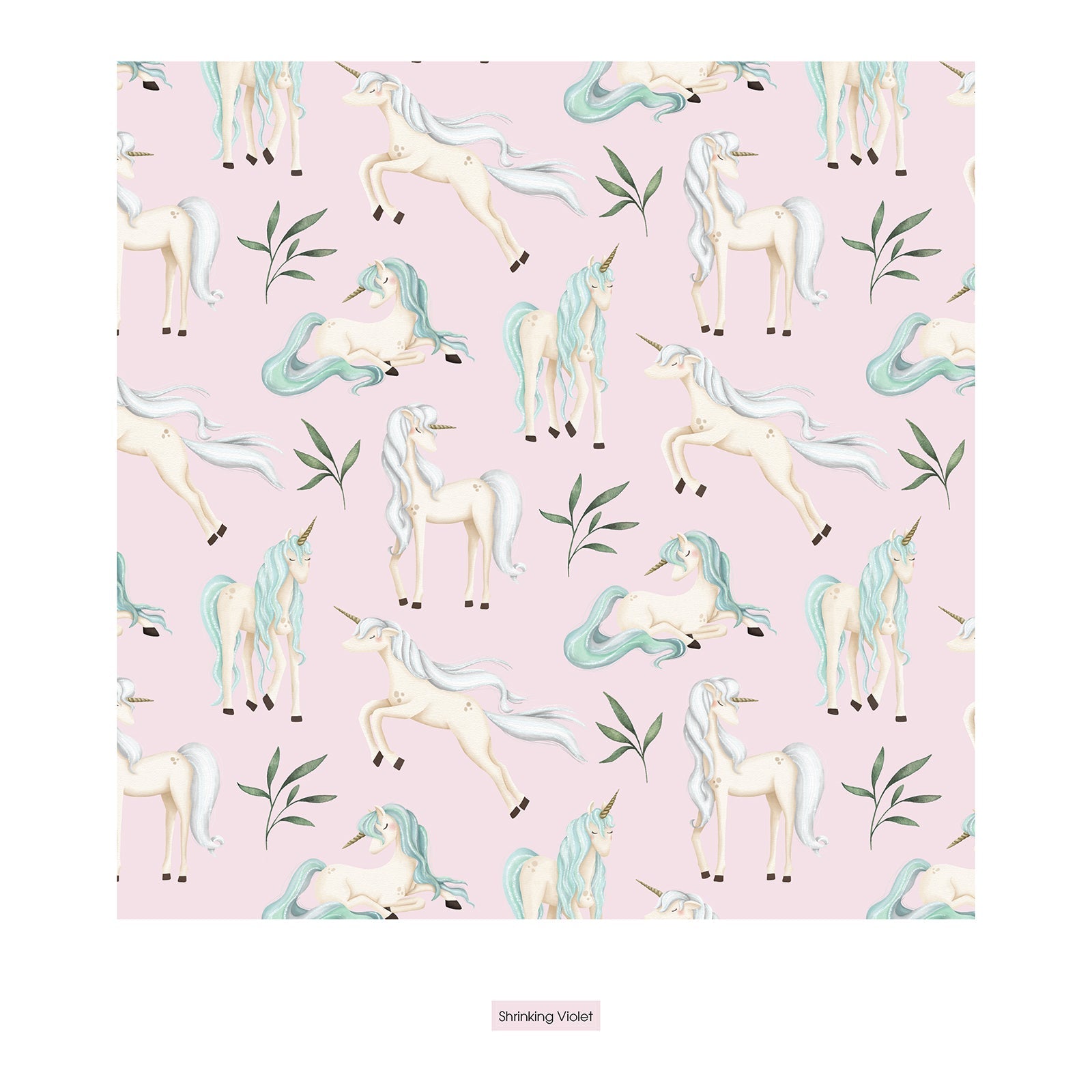 Print Convertible Sleeper with Zipper in Shrinking Violet Sleeping Unicorns