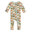 Print Convertible Coverall in Aloe Pumpkin Spice