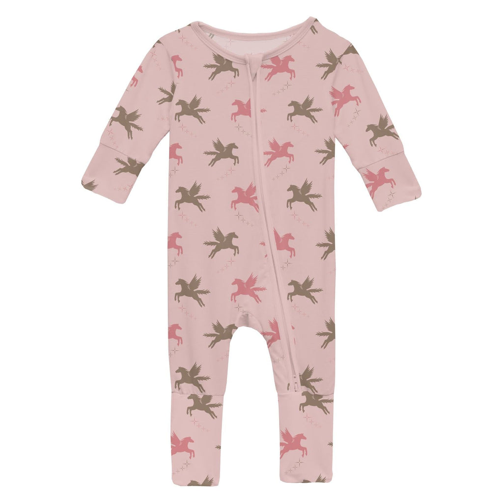 Print Convertible Coverall in Baby Rose Pegasus