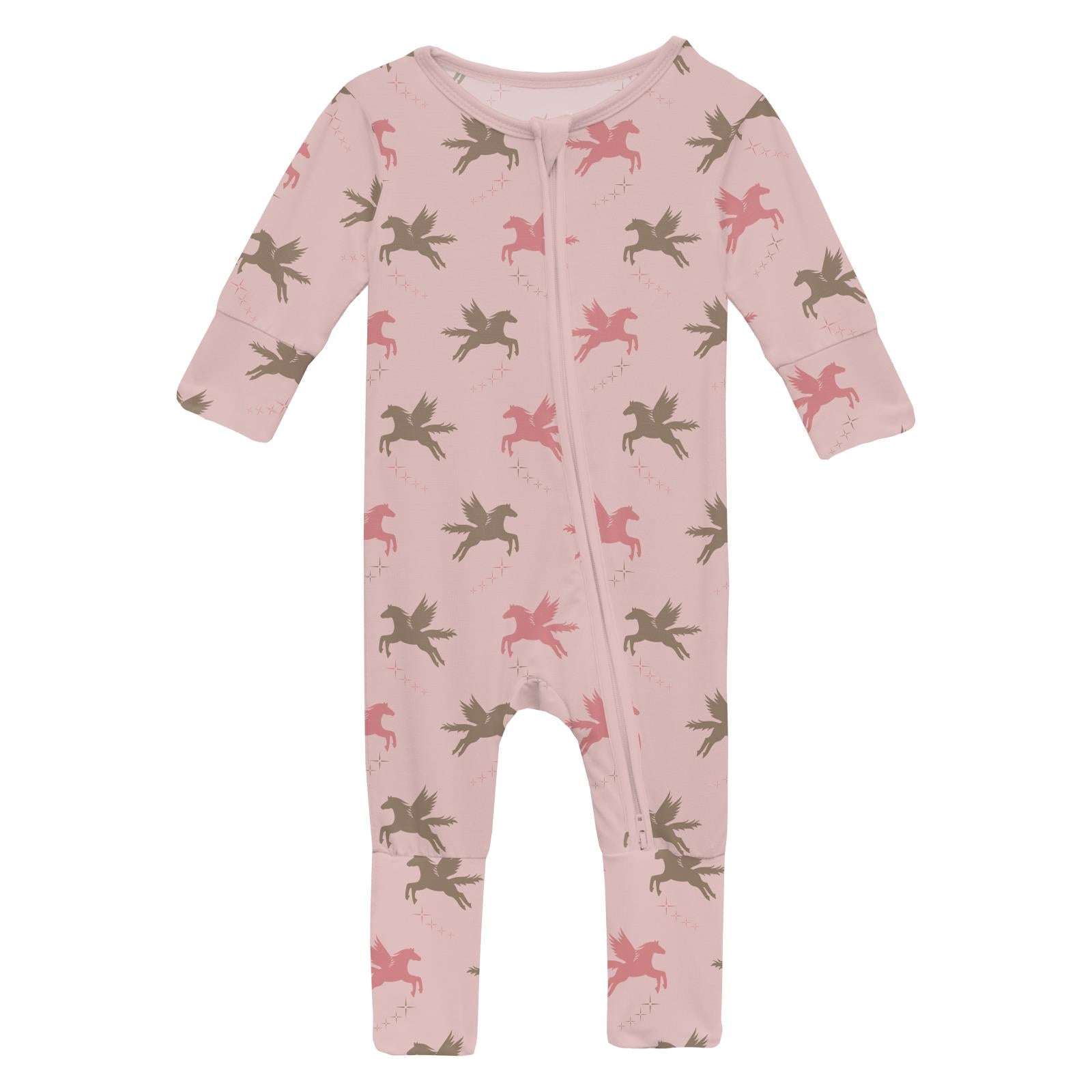 Print Convertible Coverall in Baby Rose Pegasus