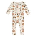 Print Convertible Coverall in Natural Farm Life