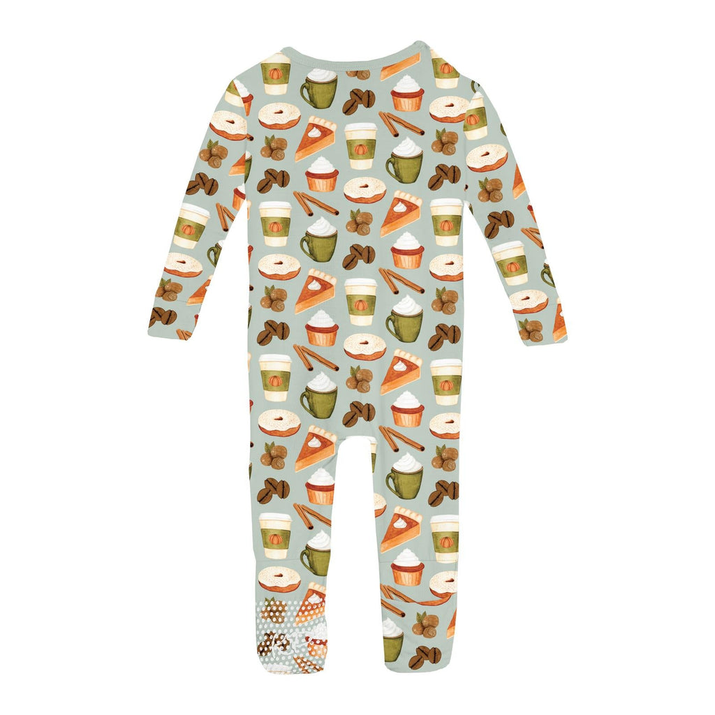 Print Convertible Coverall in Aloe Pumpkin Spice