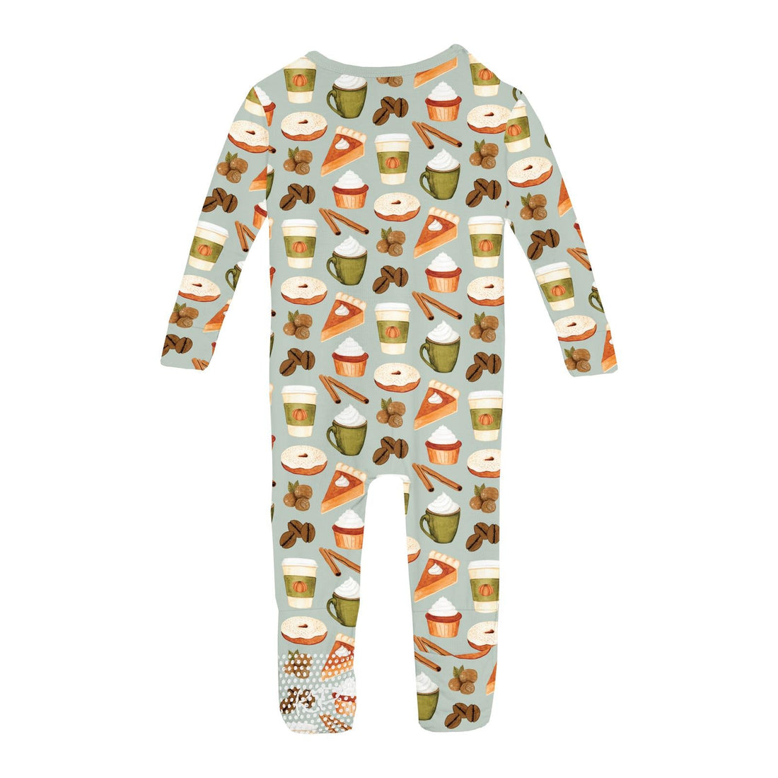 Print Convertible Coverall in Aloe Pumpkin Spice