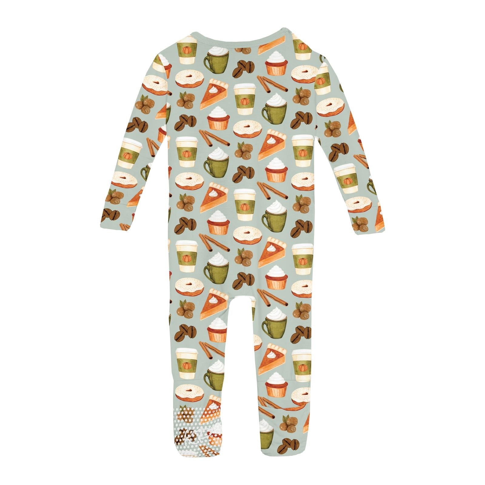 Print Convertible Coverall in Aloe Pumpkin Spice